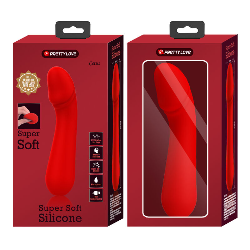 PRETTY LOVE - CETUS RED RECHARGEABLE VIBRATOR