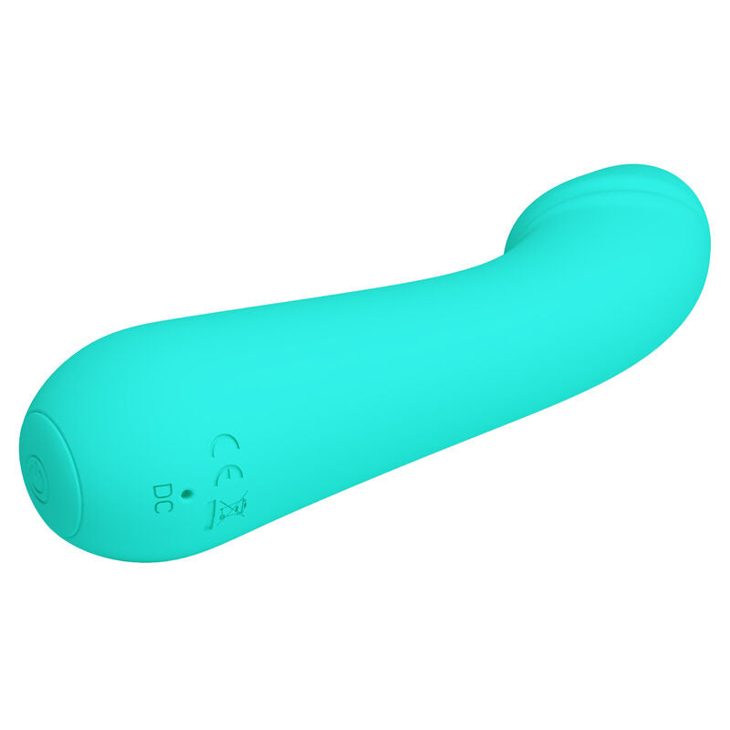 Cetus rechargeable vibrator, aqua green