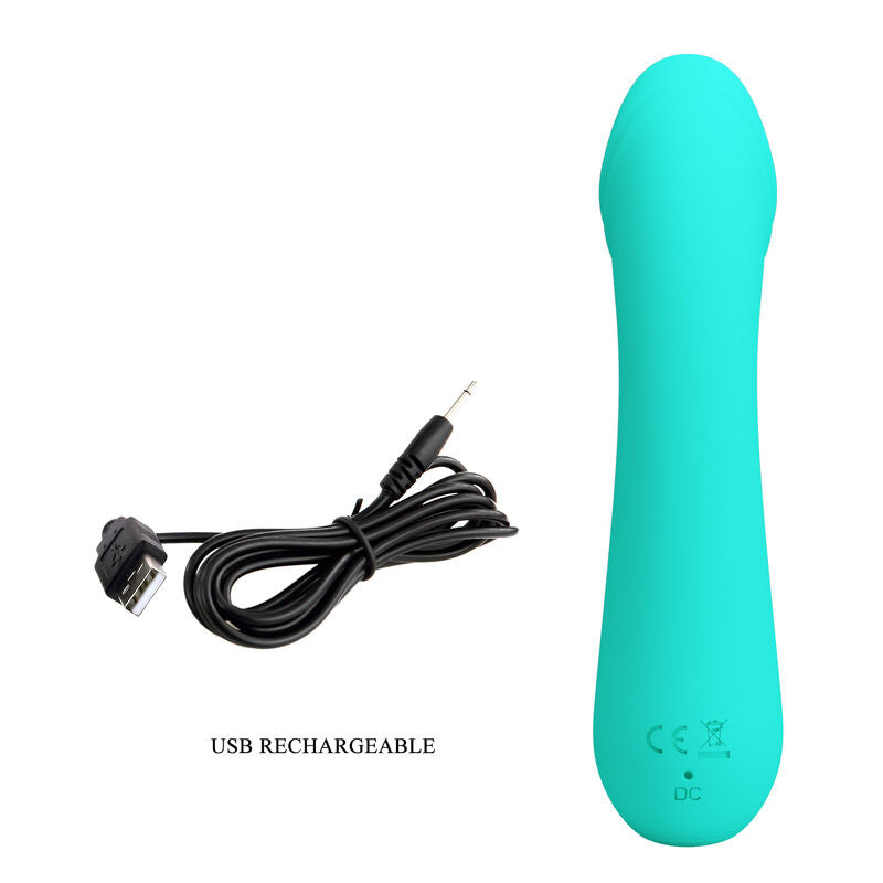 PRETTY LOVE - CETUS AQUA GREEN RECHARGEABLE VIBRATOR