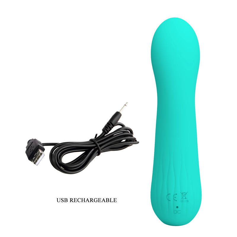PRETTY LOVE - RECHARGEABLE VIBRATOR FAUN AQUA GREEN