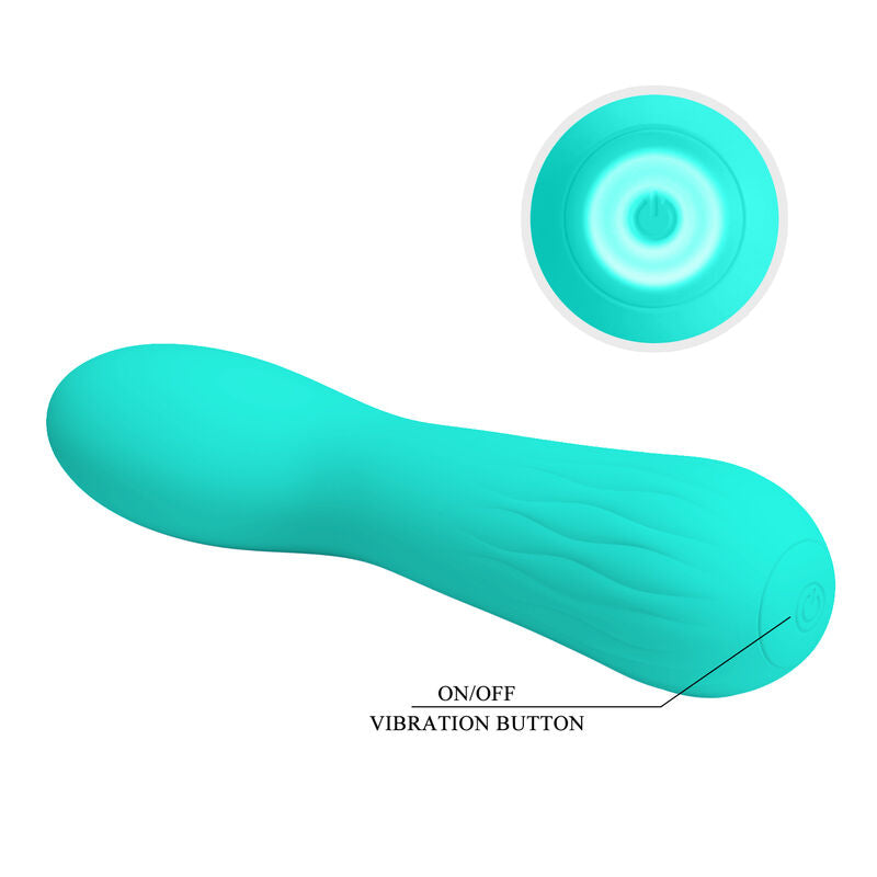 Faun rechargeable vibrator, aqua green