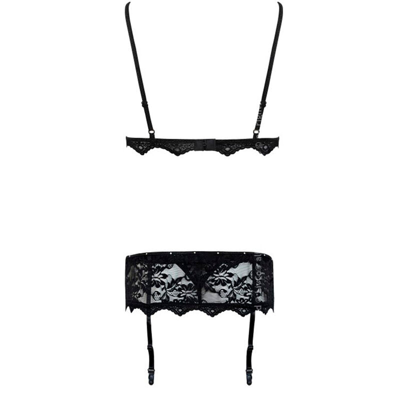 Belita lc 90231 subjectador + panty + leaguero negro s/m