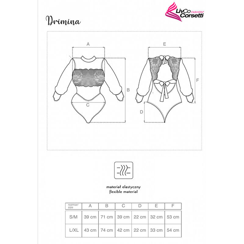 LIVCO CORSETTI FASHION - BODY DRIMINA LC90690 BLEU MARINE S/M