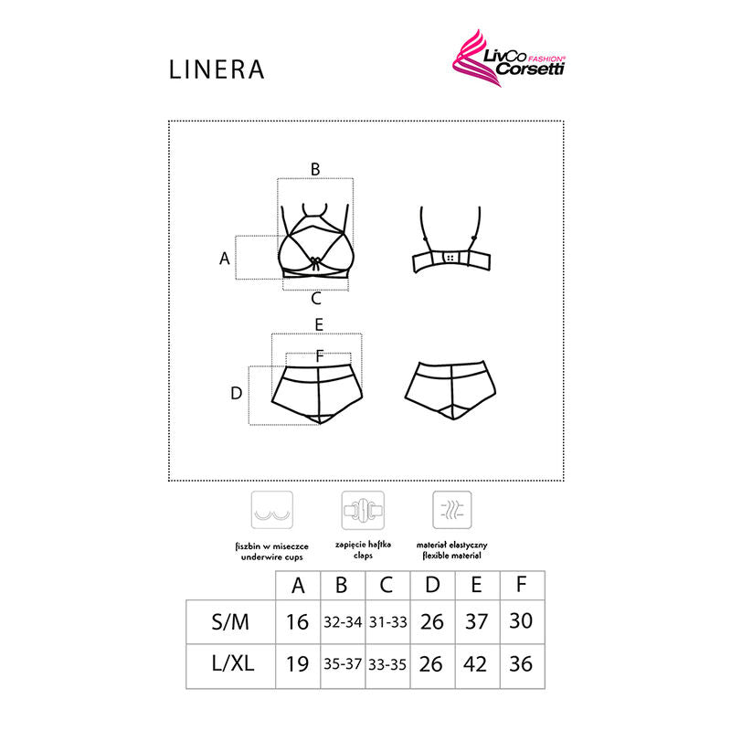Linera for the senses collectionsubjectador + panty negro