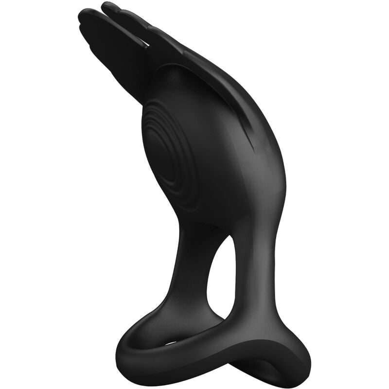 Silas vibrating penis ring 7 vibrations black silicone