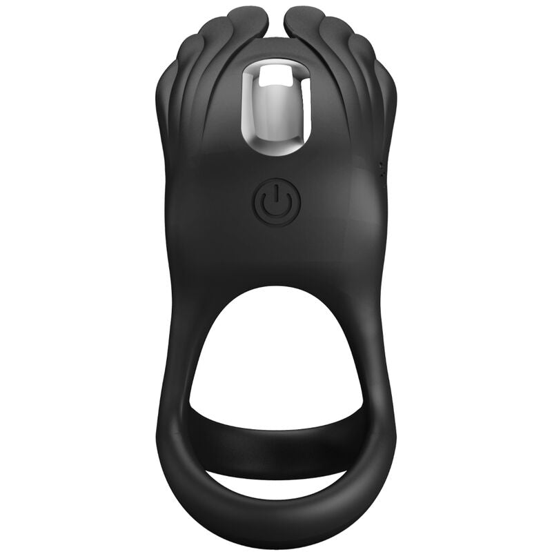 Silas vibrating penis ring 7 vibrations black silicone