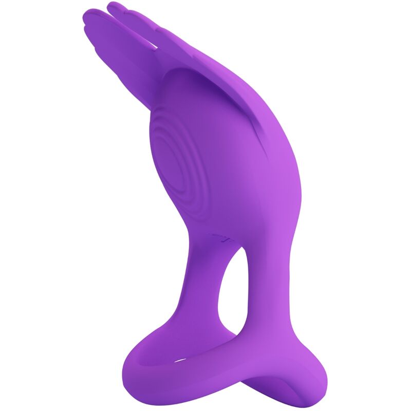 PRETTY LOVE - SILAS VIBRATING PENIS RING 7 VIBRATIONS PURPLE SILICONE