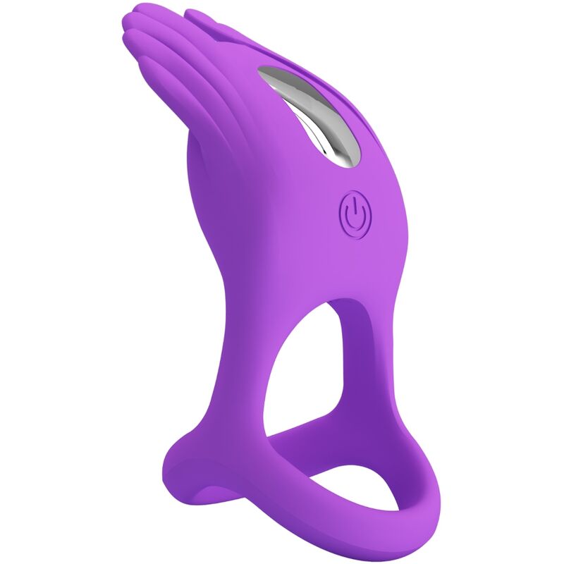 PRETTY LOVE - SILAS VIBRATING PENIS RING 7 VIBRATIONS PURPLE SILICONE