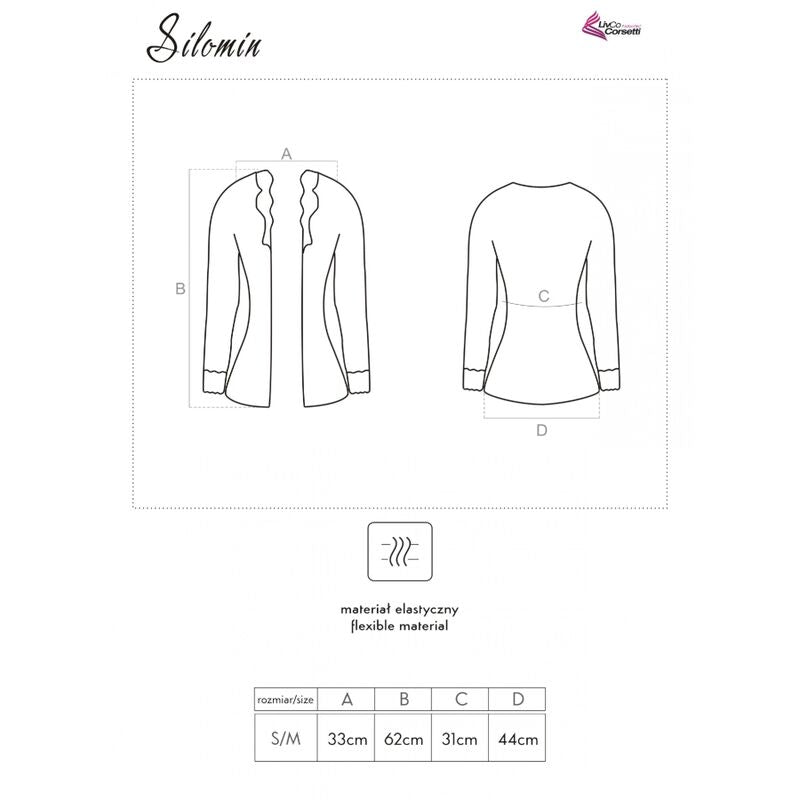 Body + bathrobe silomin lc 1401 black one size