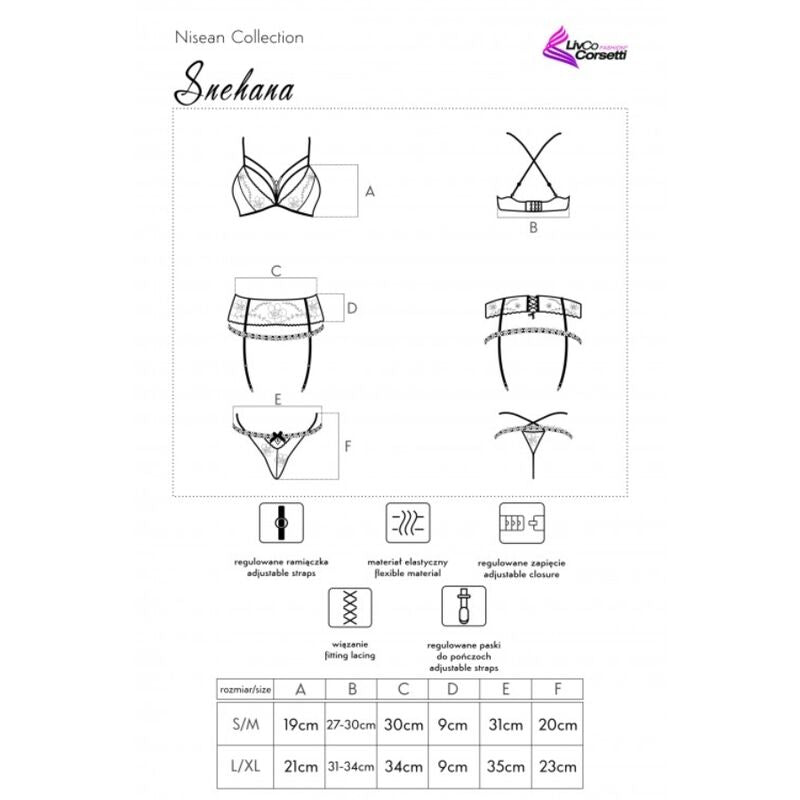 Snehana lc 90443 subjectador + ligero + panty negro