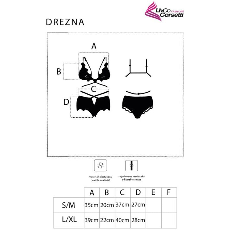 Drezna lc 90733 subjectador + panty black