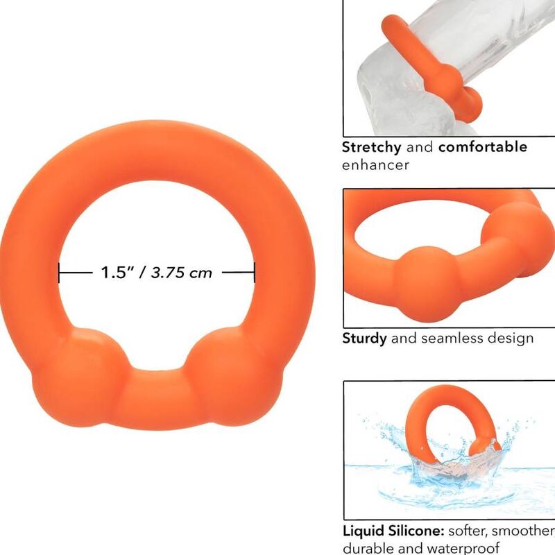 Alpha orange double ball ring