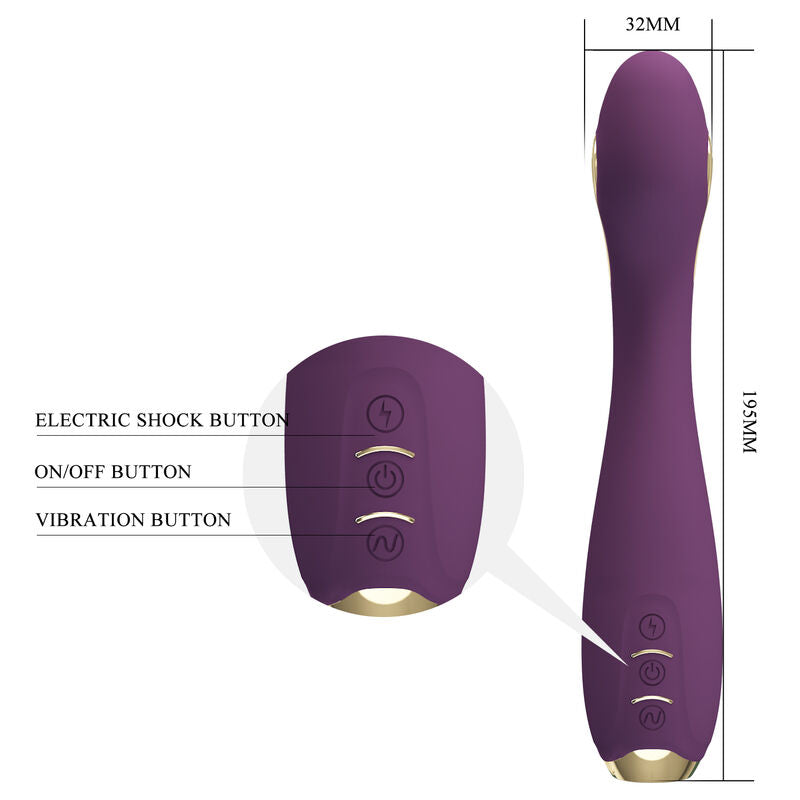 Hector electroshock vibrator by app control purple