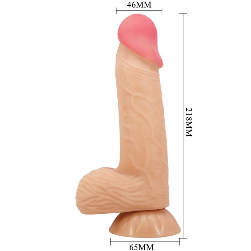 Sliding Skin Series Realistic Dildo with Suction Cup Sliding Skin 20.6 cm
