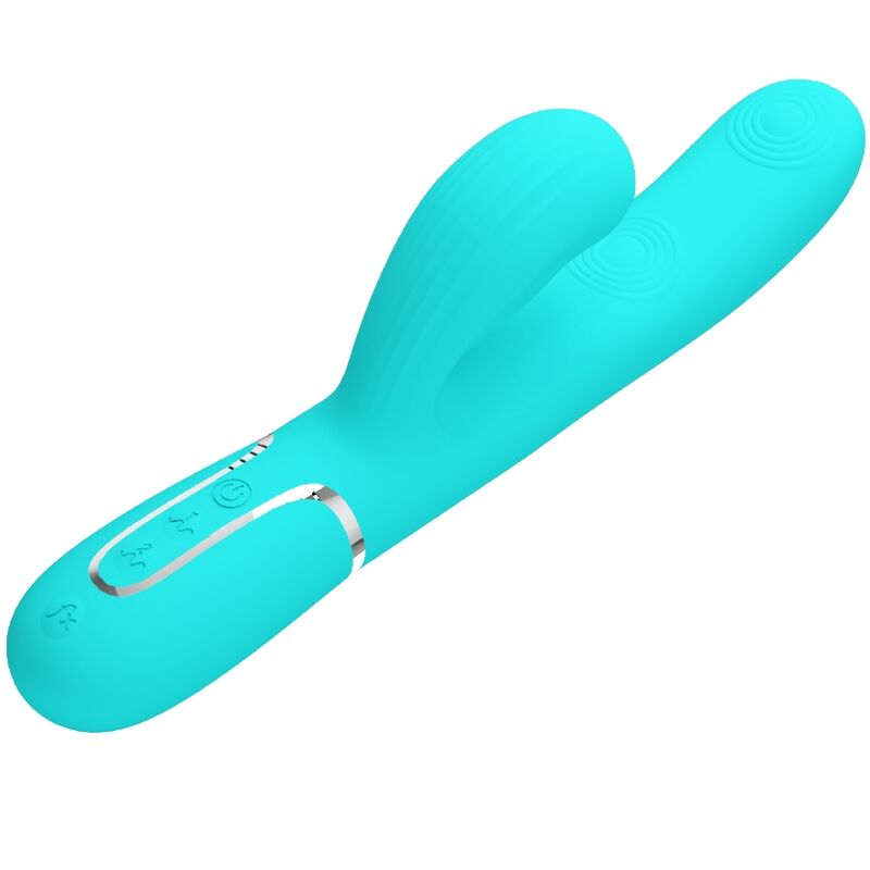 Perlita 3-in-1 multifunctional g-spot vibrator aqua green