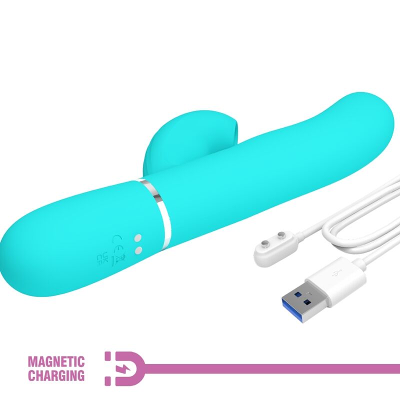 Perlita 3-in-1 multifunctional g-spot vibrator aqua green
