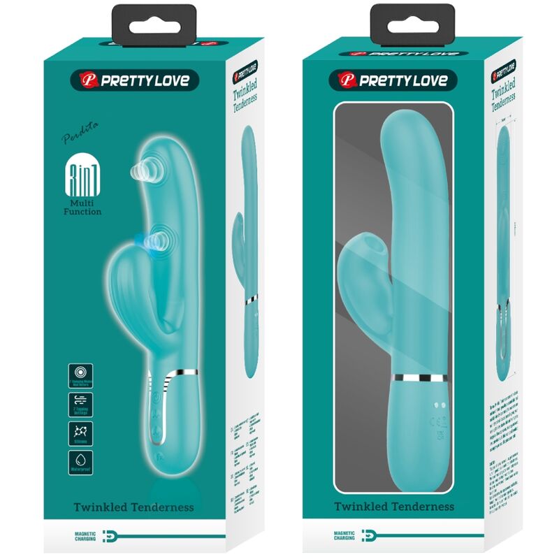 Perlita 3-in-1 multifunctional g-spot vibrator aqua green