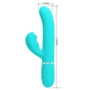 Perlita 3-in-1 multifunctional g-spot vibrator aqua green