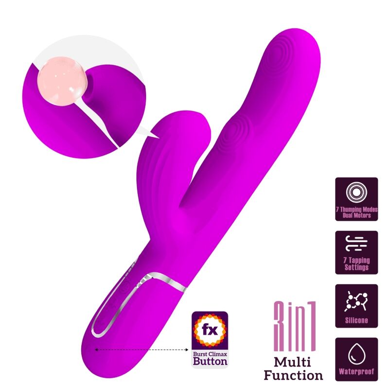 Perlita 3-in-1 Multi-Function G-Spot Vibrator Purple
