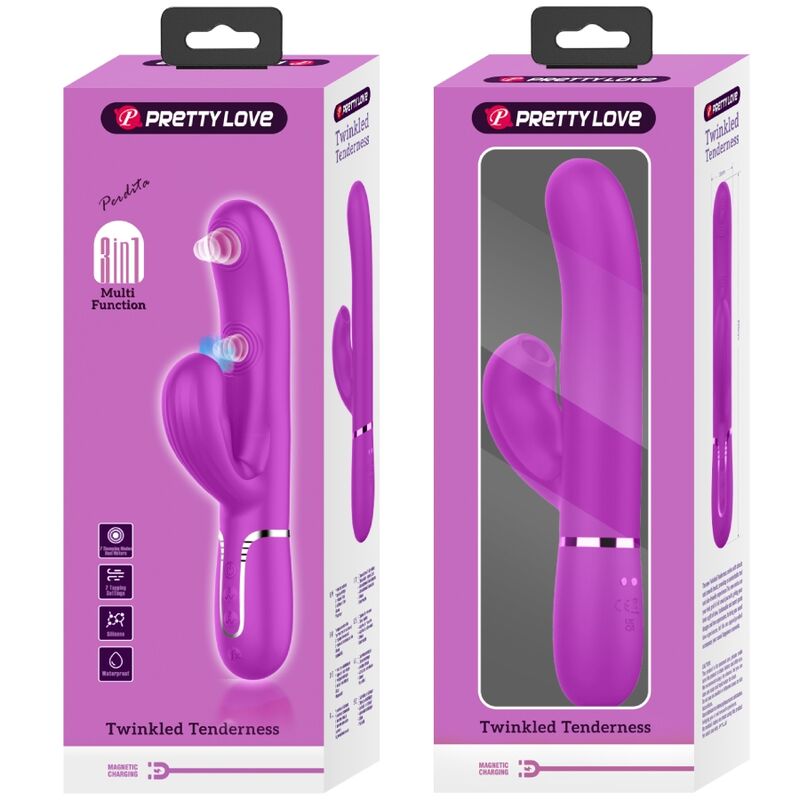 PRETTY LOVE - 3-IN-1 MULTIFUNCTIONAL G-SPOT VIBRATOR PERLITA VIOLET