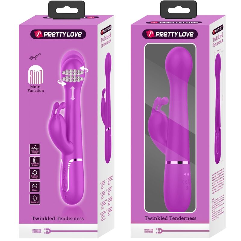 Dejon Rabbit 3-in-1 Multi-Function Vibrator Purple