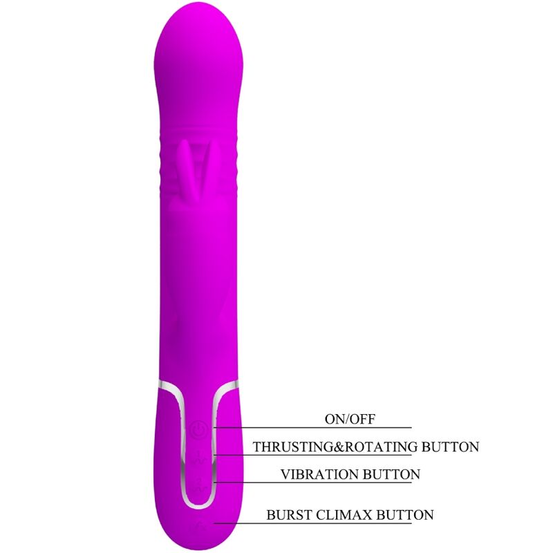 Coale Rabbit Vibrator Purple Beads