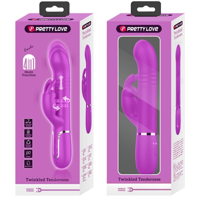 Coale Rabbit Vibrator Purple Beads