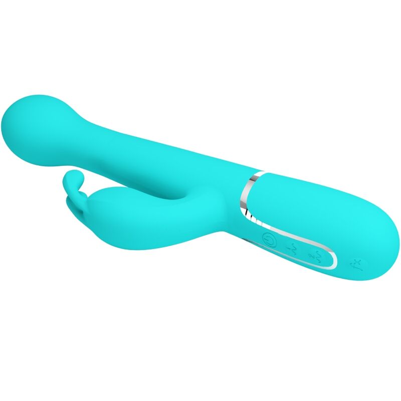 PRETTY LOVE - DEJON RABBIT 3 IN 1 MULTIFUNCTION VIBRATOR AQUA GREEN
