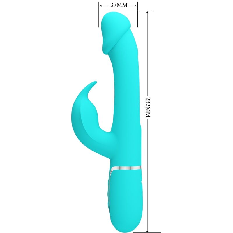 Dejon Rabbit 3-in-1 Multi-Function Vibrator Aqua Green