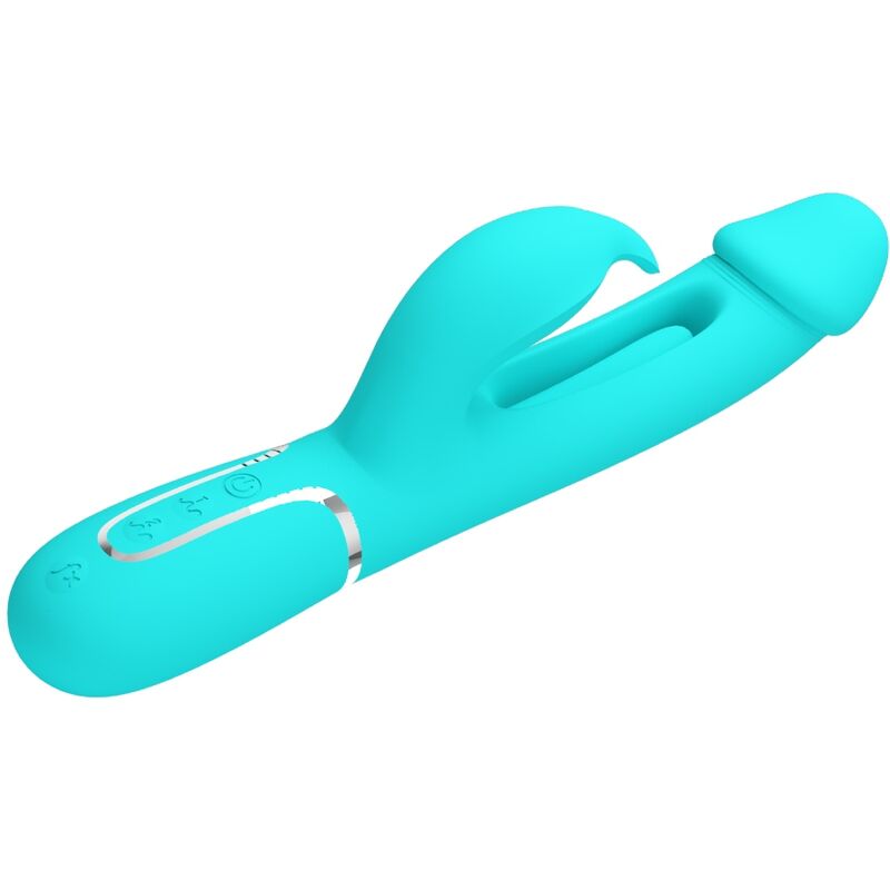 Dejon Rabbit 3-in-1 Multi-Function Vibrator Aqua Green