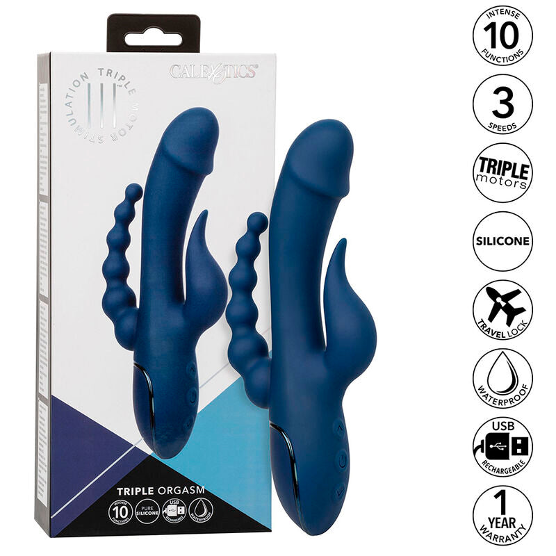 Blue Triple Orgasm Vibrator