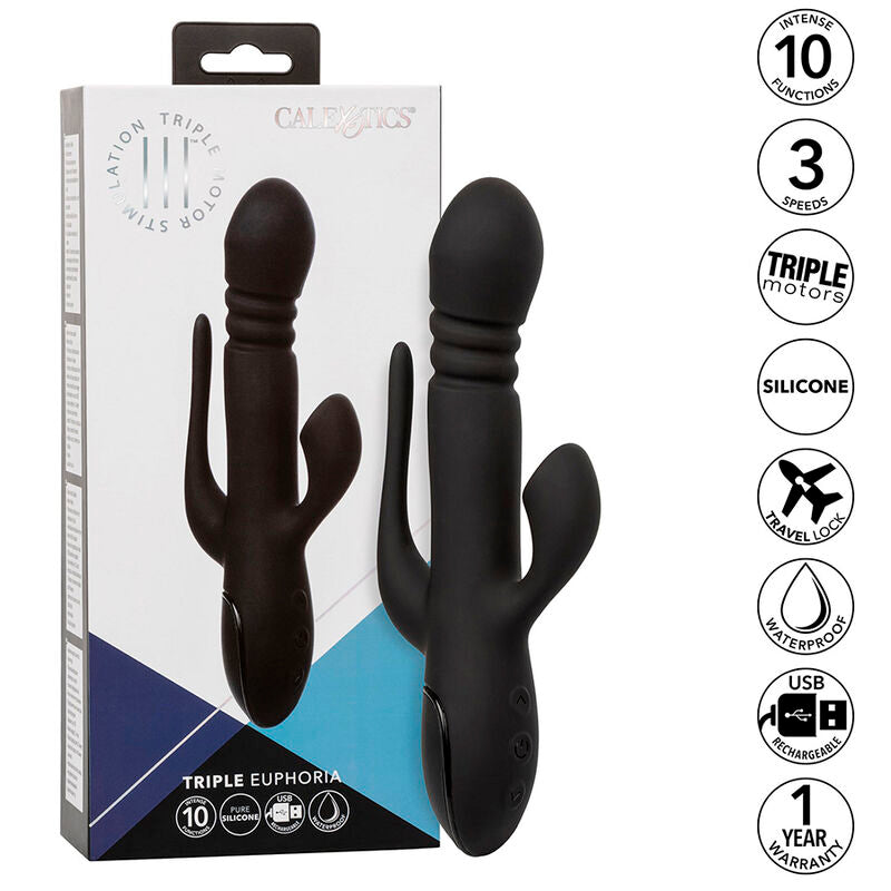 CALEXOTICS - EUPHORIA BLACK TRIPLE VIBRATOR