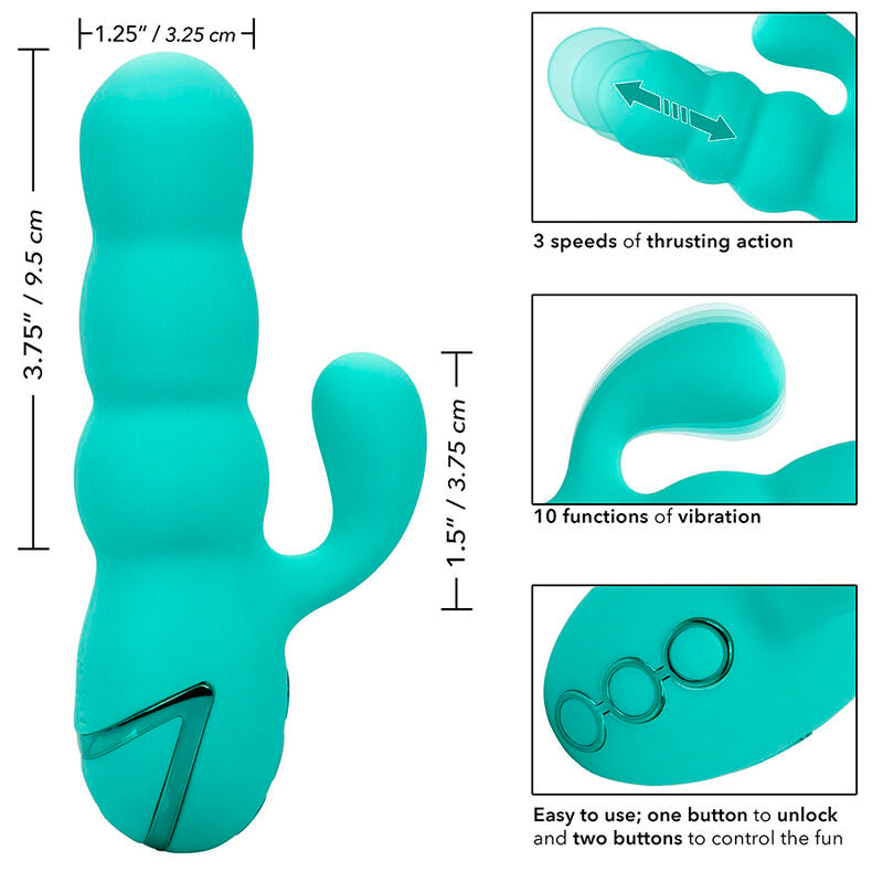 Del mar diva rabbir aqua green vibrator by california dreaming