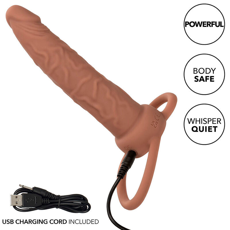 Maxx Performance Rechargeable Double Penetrator Skin Brown