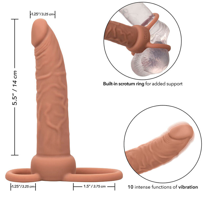 Maxx Performance Rechargeable Double Penetrator Skin Brown
