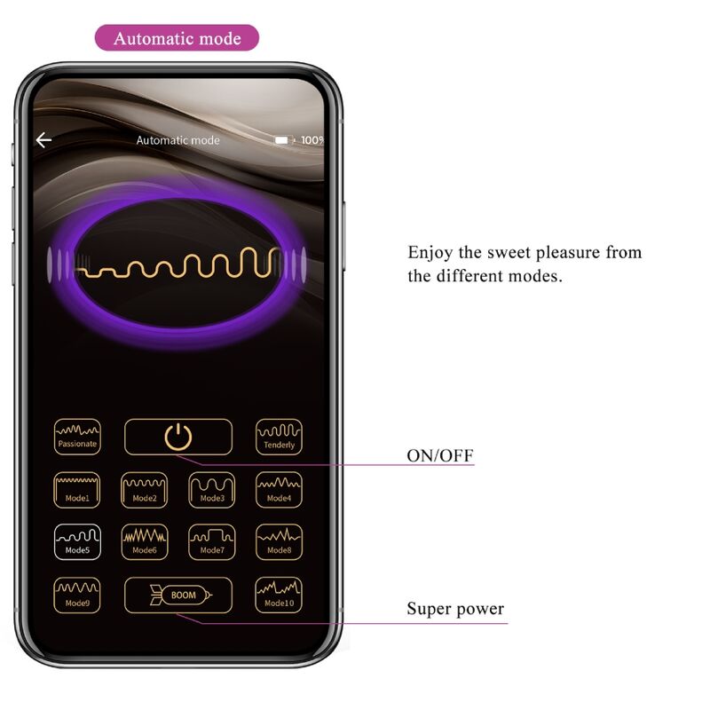 Nymph app-controlled vibrating egg lilac