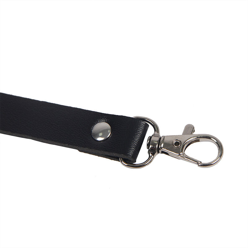 SUBBLIME - BODY HARNESS WITH ADJUSTABLE STRAPS, BLACK LEATHER, ONE SIZE