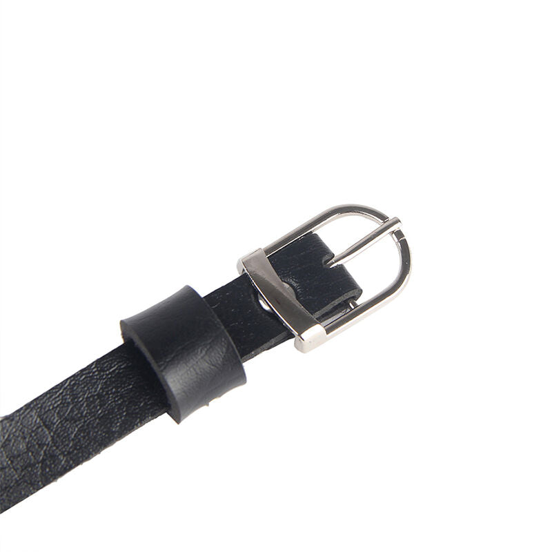 SUBBLIME - BLACK LEATHER CHAIN ​​CHEST HARNESS, SIZE S, ONE SIZE