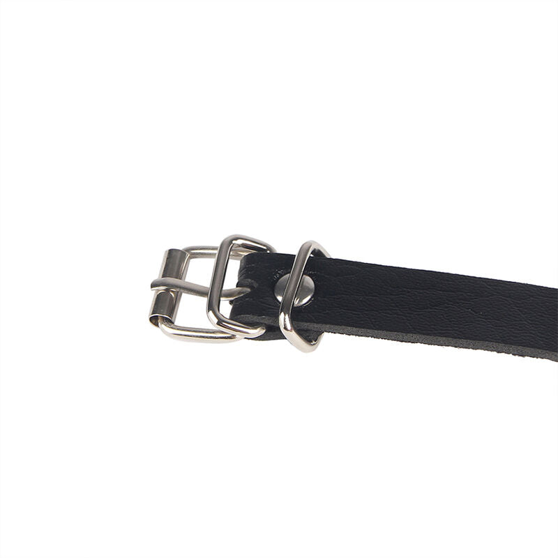 SUBLIME - LEATHER CHAIN ​​RING BLACK BELT ONE SIZE