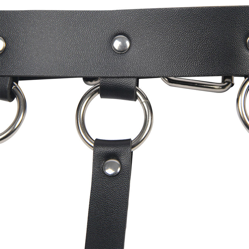 SUBLIME - CHEST HARNESS WITH LARGE CHAIN ​​AND RINGS, ONE SIZE