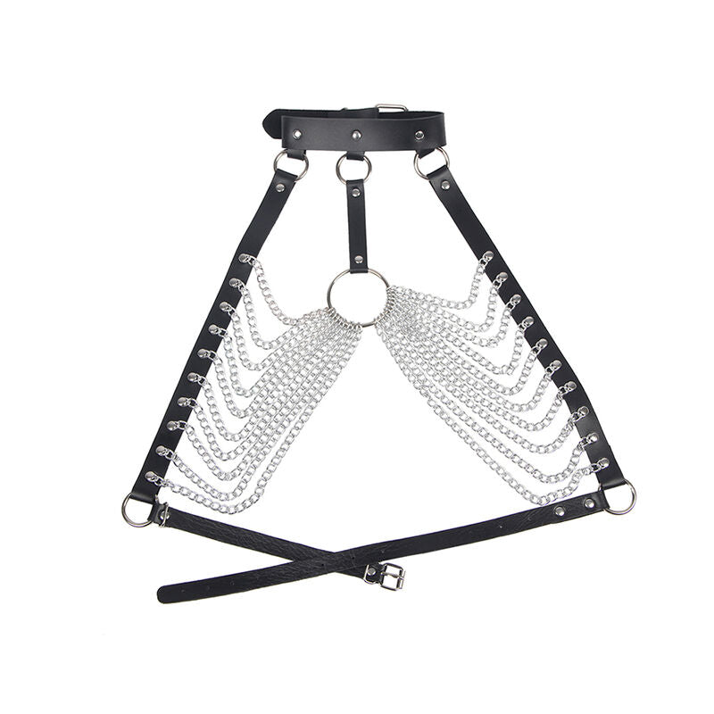 Chest harness with large chain rings one size