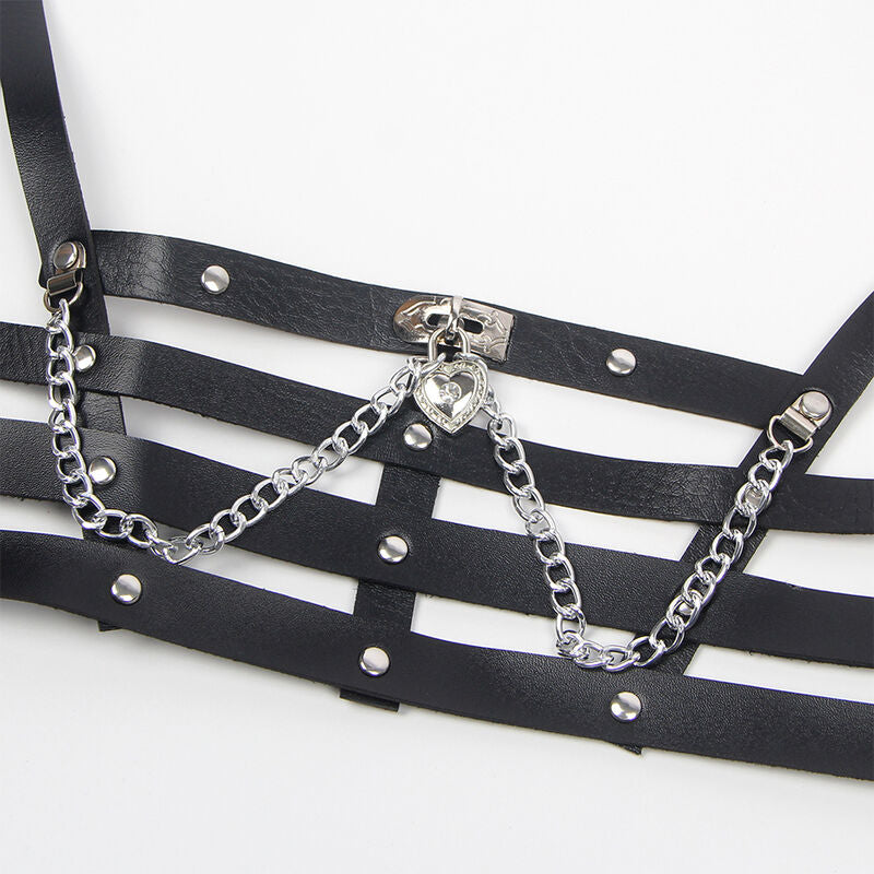 SUBBLIME - CORSET HARNESS WITH DETAILED CHAIN, ONE SIZE