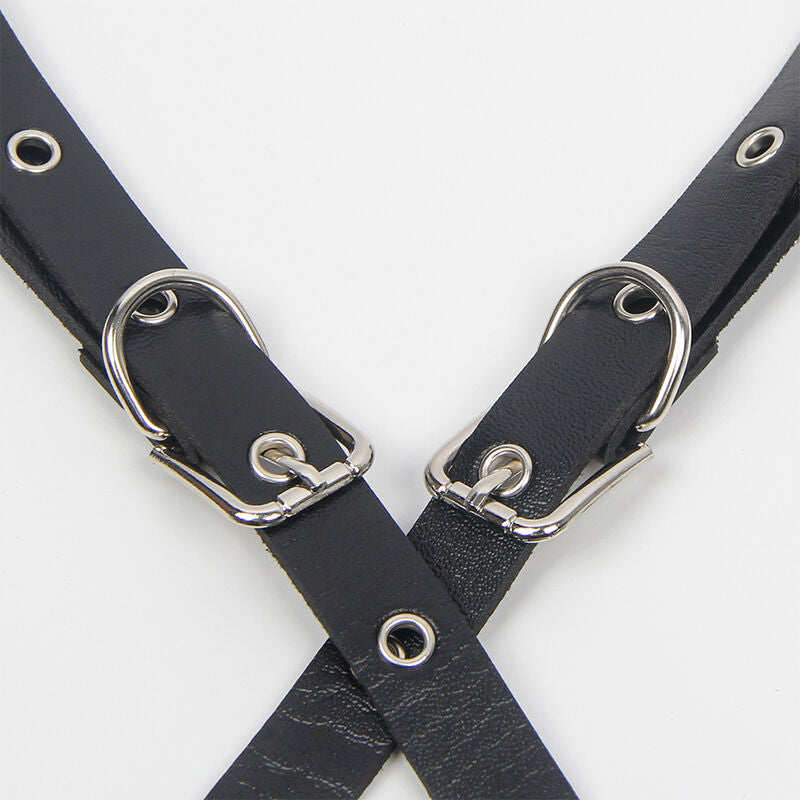 Harness with straps and chain details one size