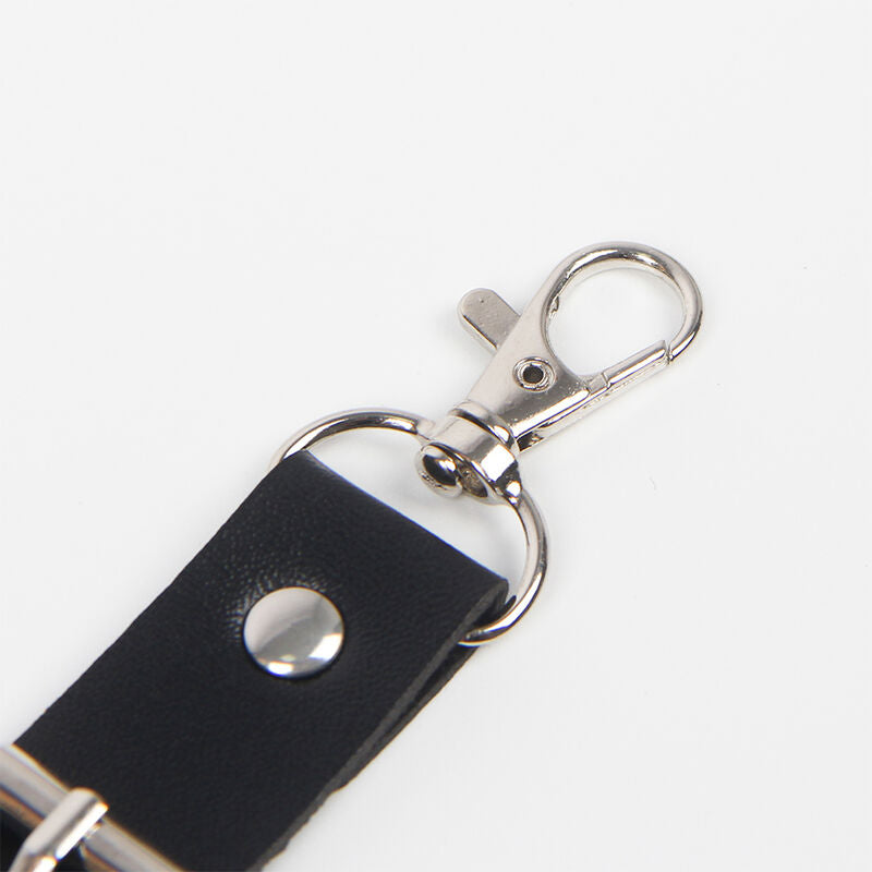 Harness belt and garters with rings and chain detail one size