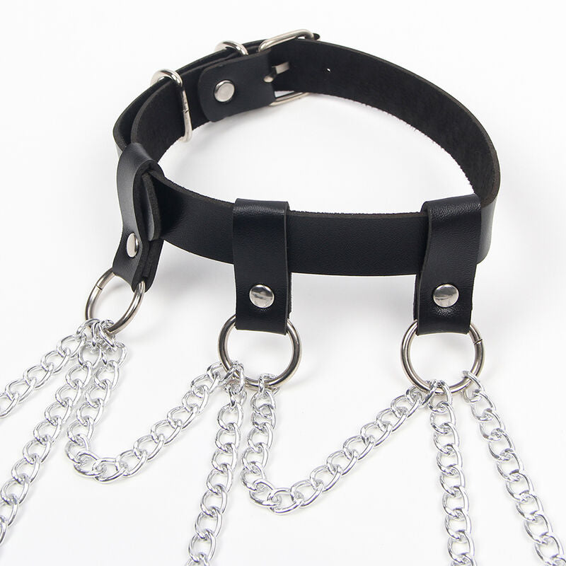 Full body harness with chain detail one size