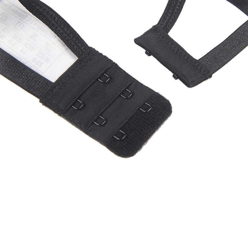 Set of 3 pieces subjectador + tanga + liga encaje negro s/m