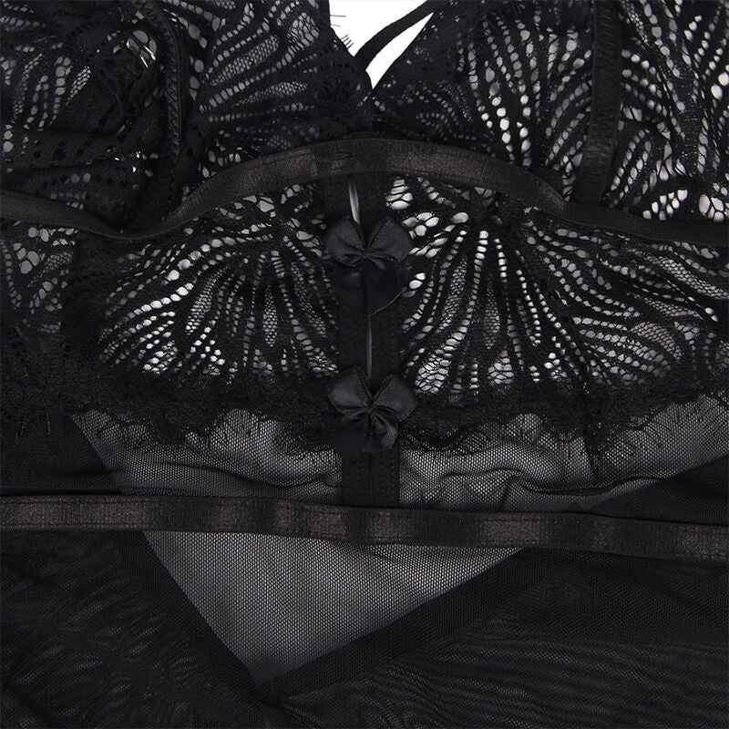 Babydoll with adjustable straps to hold black s/m