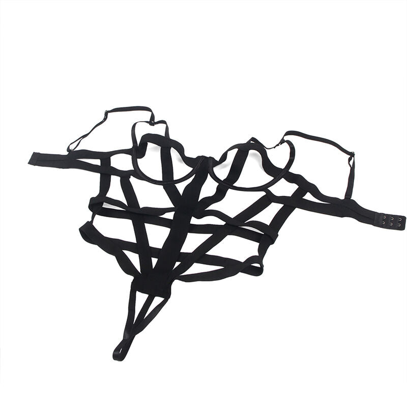 Sexy body con recortes negro s/m