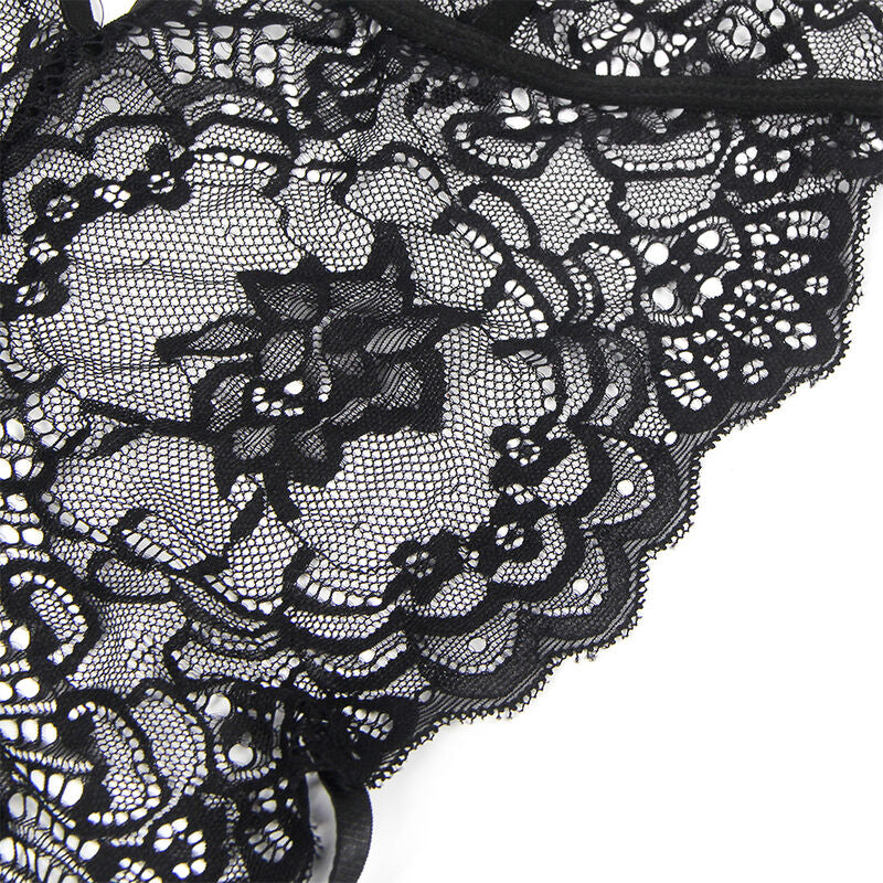 Disfraz police body encaje negro s/m