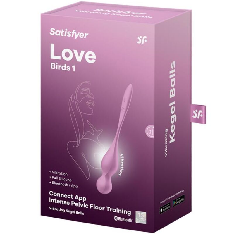 SATISFYER - VIBRATING KEGEL LOVE BIRDS PINK BALLS